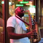 Alto sax street musician